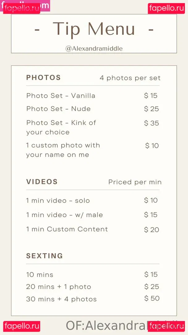 alexandramiddle Onlyfans Photo Gallery 