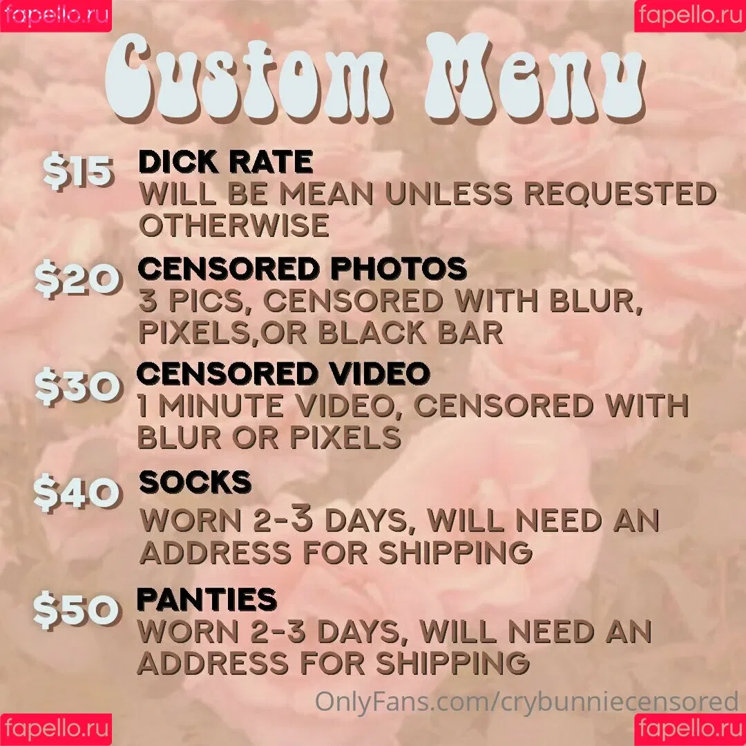 crybunniecensored Onlyfans Photo Gallery 