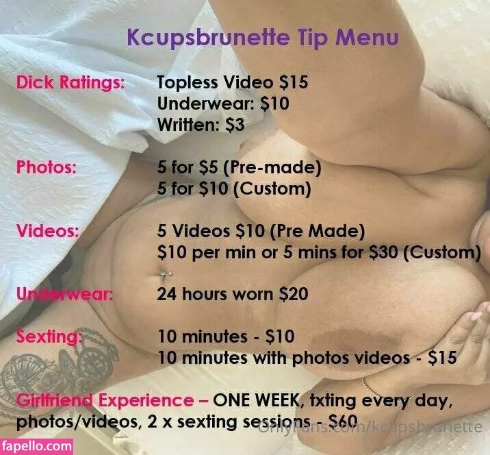 Kcupsbrunette Onlyfans Photo Gallery 