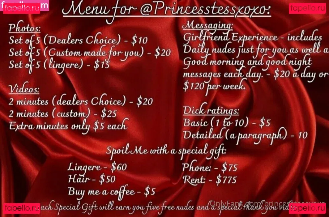 princesstessxoxo Onlyfans Photo Gallery 