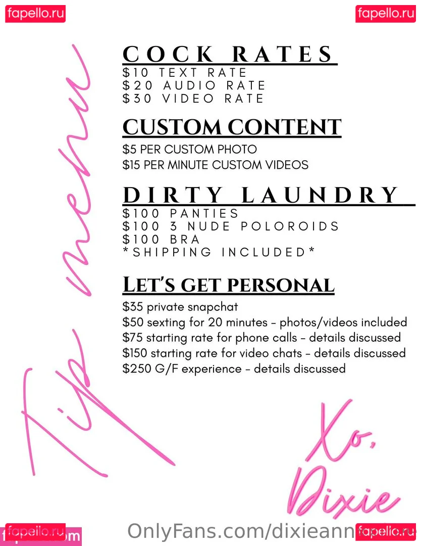 dixieannxxfree Onlyfans Photo Gallery 