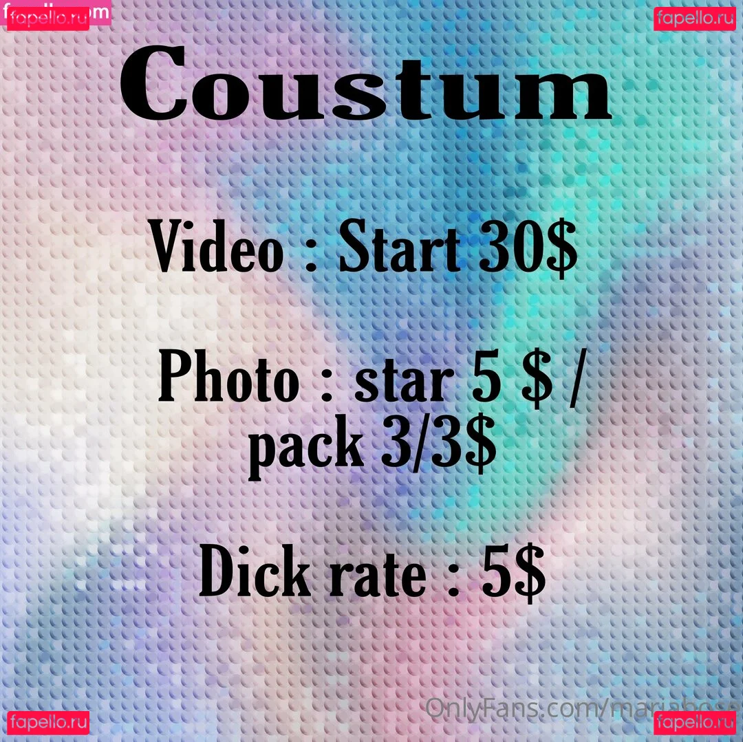 mariabose Onlyfans Photo Gallery 