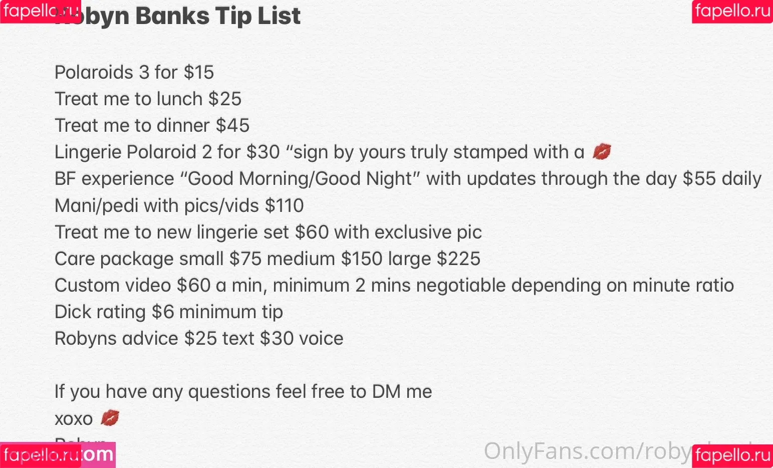 Robyn Banks Onlyfans Photo Gallery 