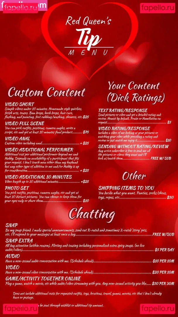 Red Queen Onlyfans Photo Gallery 