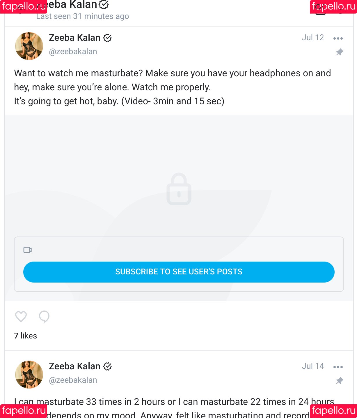 Zeeba Kalan Onlyfans Photo Gallery 